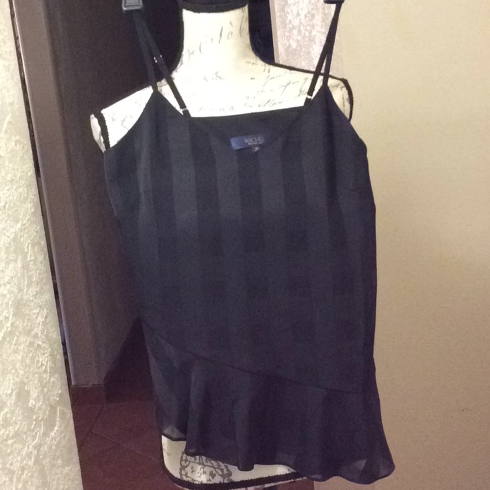 Rachel Roy Black Spaghetti Strap Top
